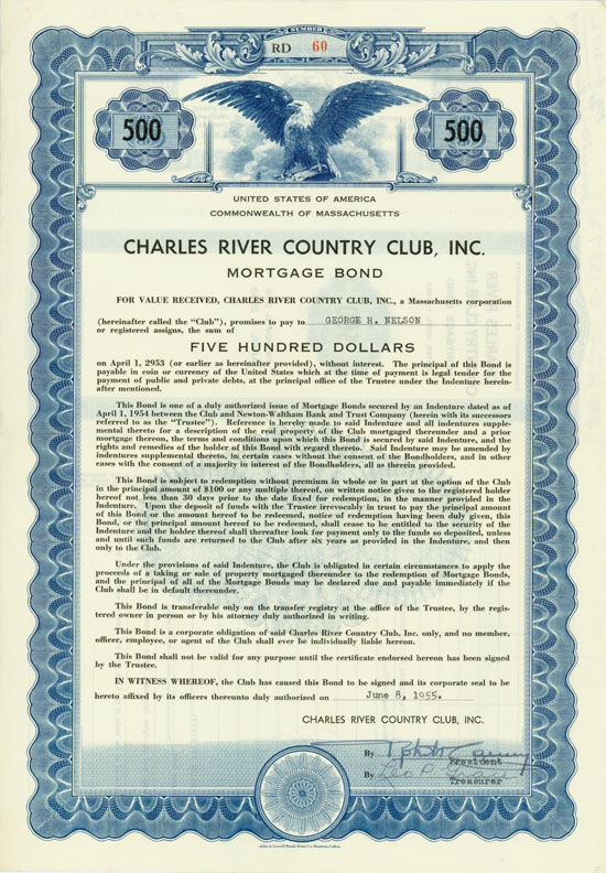Charles River Country Club, Inc.