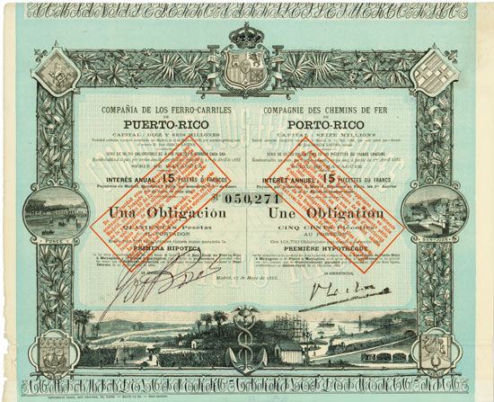 Compañia de los Ferro-Carriles de Puerto-Rico / Compagnie des Chemins de fer de Porto-Rico