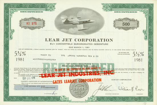 Lear Jet Corporation [3 Stück]