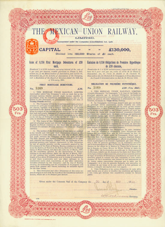 Mexican Union Railway Limited [2 Stück]