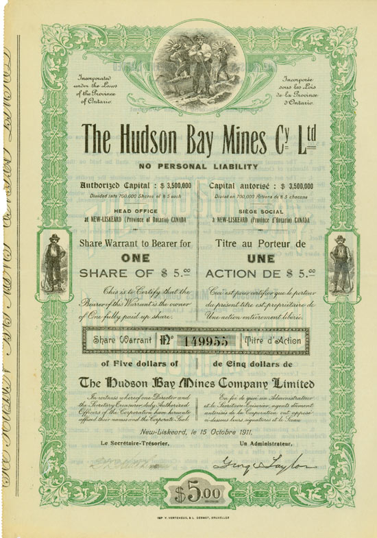 The Hudson Bay Mines Co. Ltd