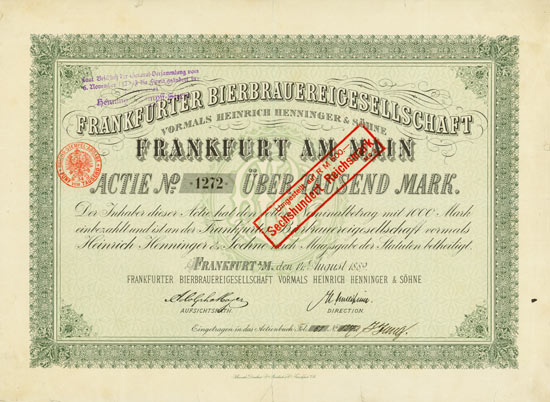 Frankfurter Bierbrauereigesellschaft vormals Heinrich Henninger & Söhne