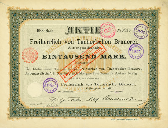 Freiherrlich von Tucher'sche Brauerei AG [3 Stück]