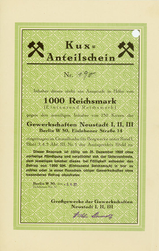 Gewerkschaften Neustadt I, II, III