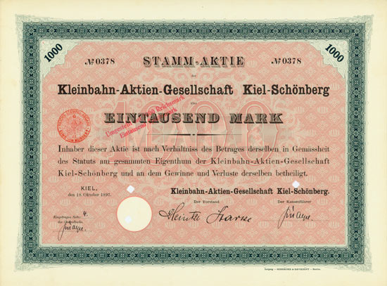 Kleinbahn-Aktien-Gesellschaft Kiel-Schönberg