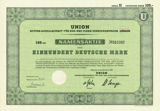 Union Actien-Gesellschaft für See- und Fluss-Versicherungen Lübeck (Hamburg)