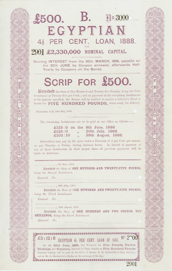 Egyptian 4 1/2 per Cent. Loan of 1888