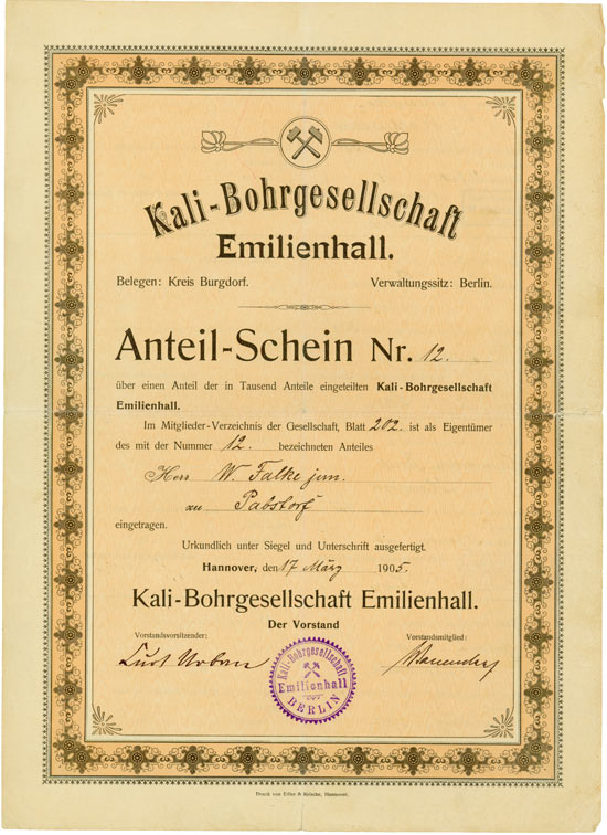 Kali-Bohrgesellschaft Emilienhall