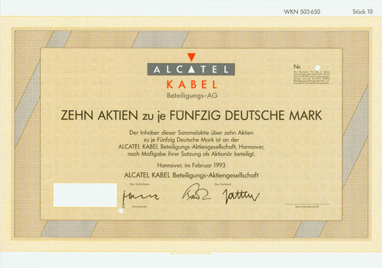 ALCATEL KABEL Beteiligungs-AG
