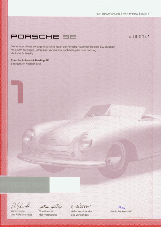 Dr. Ing. h. c. F. Porsche AG / Porsche SE [2 Stück]