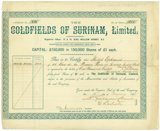 Goldfields of Surinam, Limited