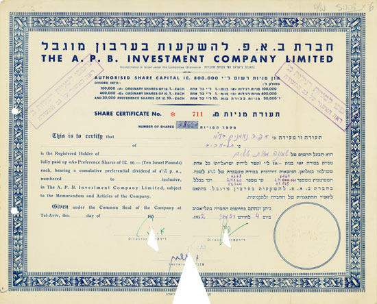 A. P. B. Investment Company Limited