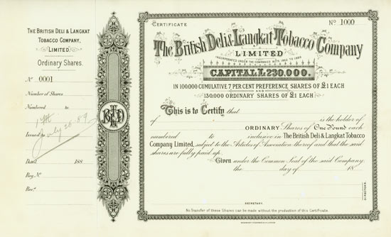 British Deli & Langkat Tobacco Company Limited