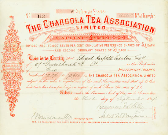 Chargola Tea Association Limited