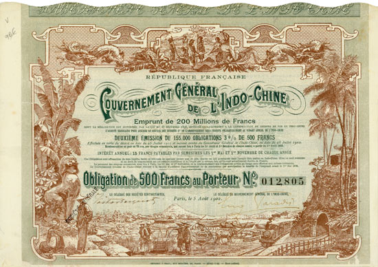 Gouvernement Général de l'Indo-Chine - Republique Française
