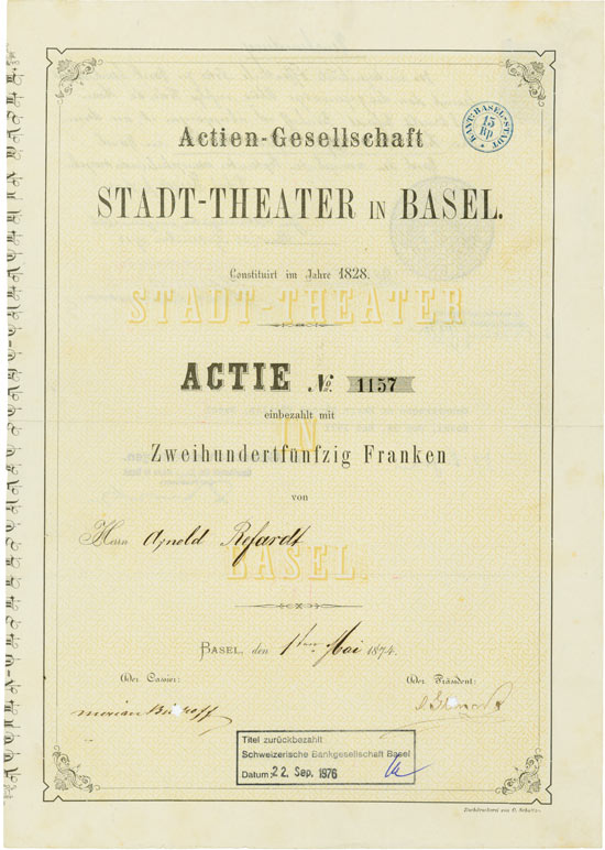 Actien-Gesellschaft Stadt-Theater in Basel