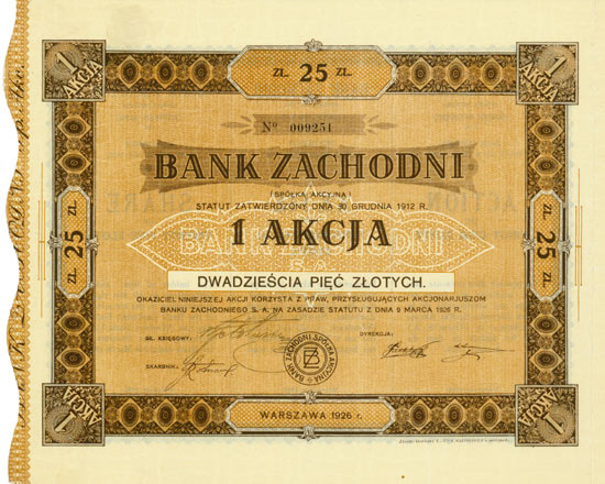 Bank Zachodni (Western-Bank) [2 Stück]