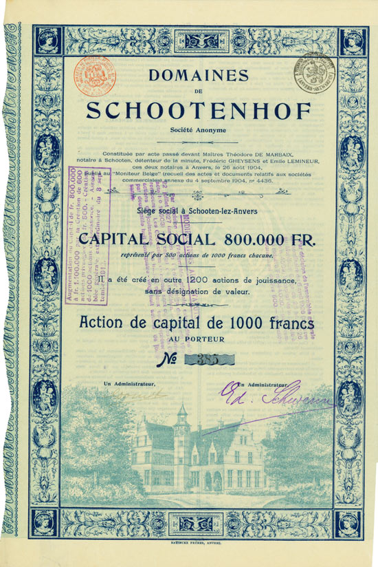 Domaines de Schootenhof Société Anonyme
