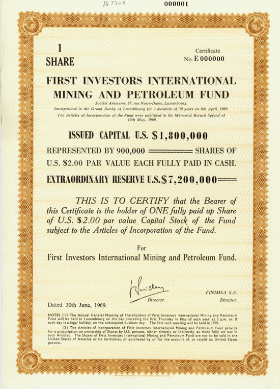 First Investors International Mining and Petroleum Fund