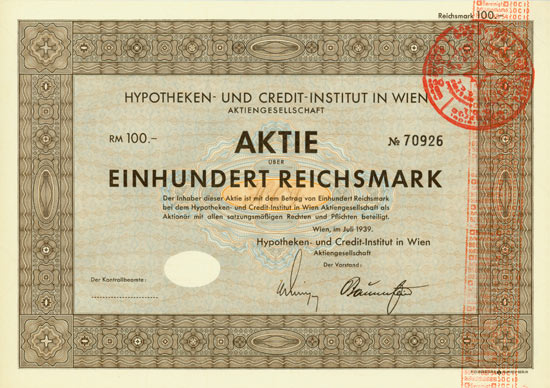 Hypotheken- und Credit-Institut in Wien