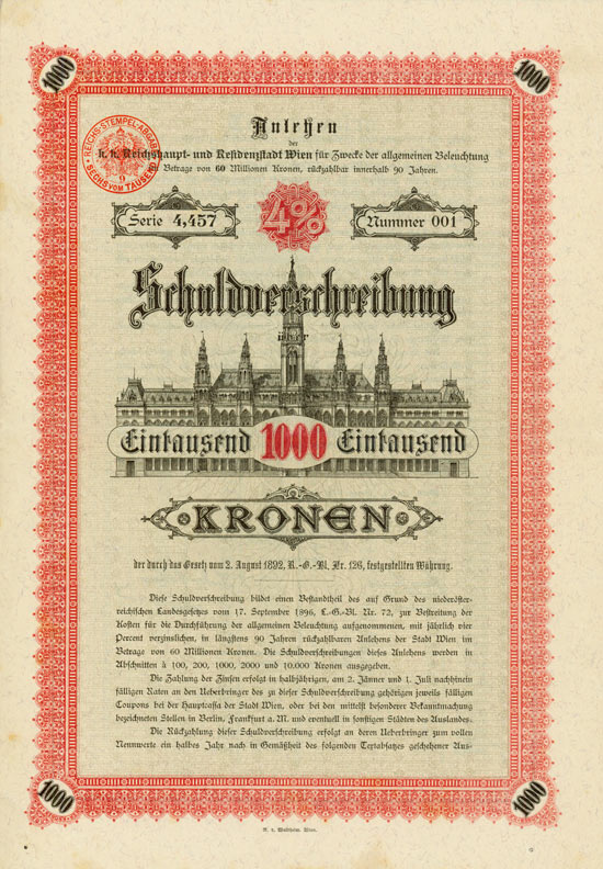 K. K. Reichshaupt- und Residenzstadt Wien