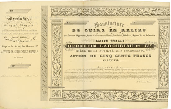 Manufacture de Cuirs en Relief - Bernheim Labouriau et Cie.