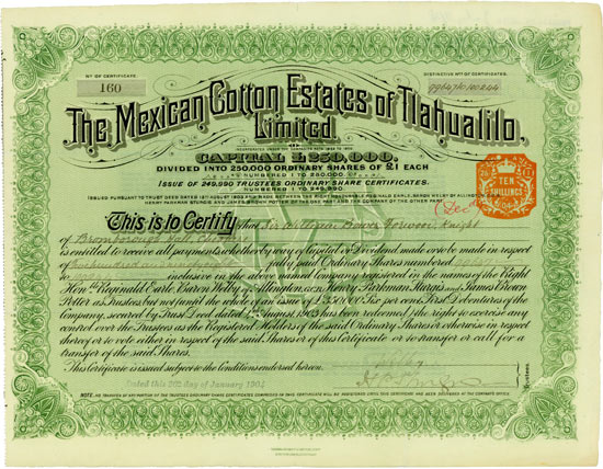 Mexican Cotton Estates of Tlahualilo, Limited
