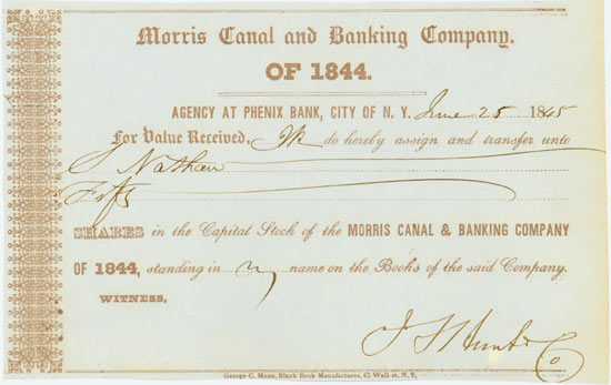 Morris Canal and Banking Company of 1844