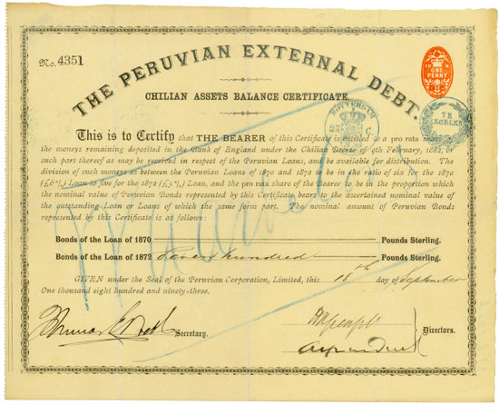 Peruvian Corporation - Peruvion External Debt