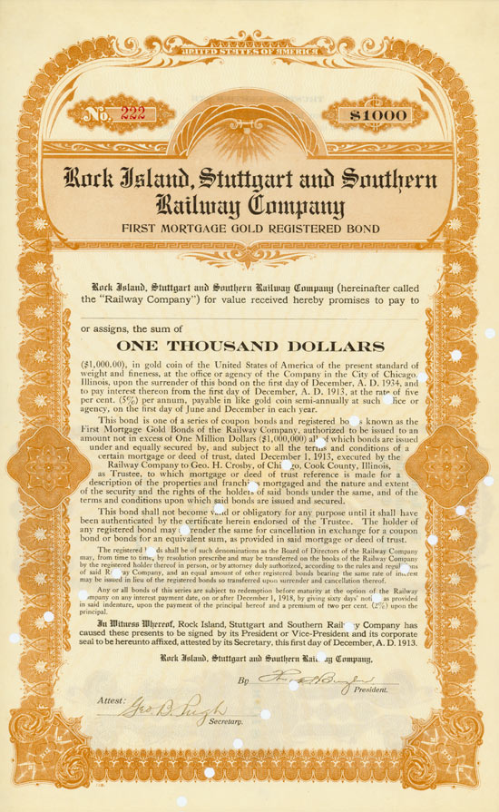 Rock Island, Stuttgart and Southern Railway Company