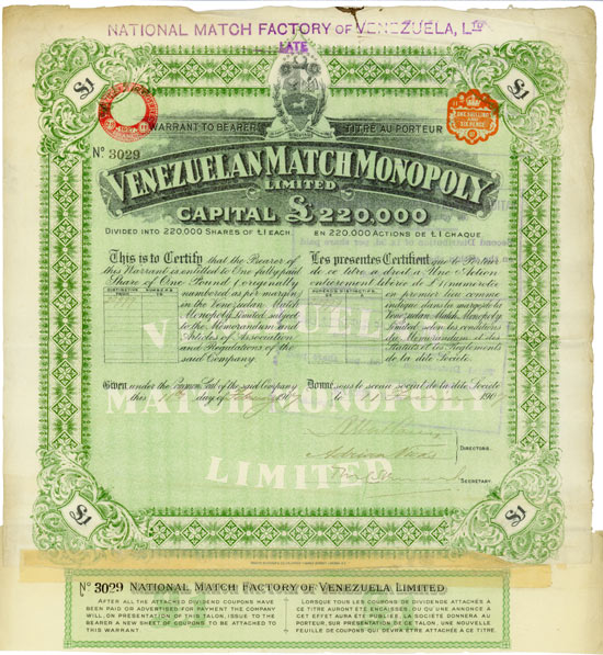 Venezuelan Match Monopoly Limited