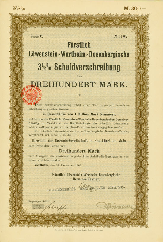 Fürstlich Löwenstein-Wertheim-Rosenbergische Domainen-Kanzley