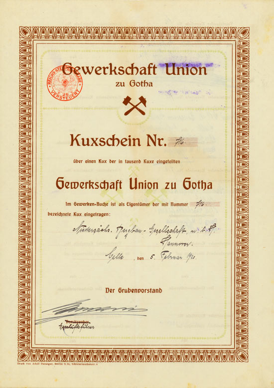 Gewerkschaft Union zu Gotha