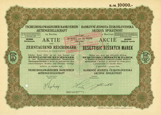 Tschechoslowakischer Bankverein AG