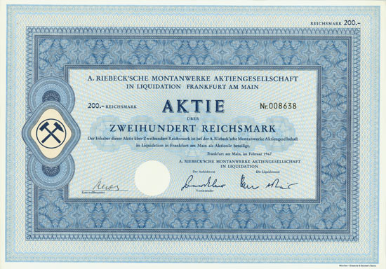 A. Riebeck’sche Montanwerke Aktiengesellschaft in Liquidation