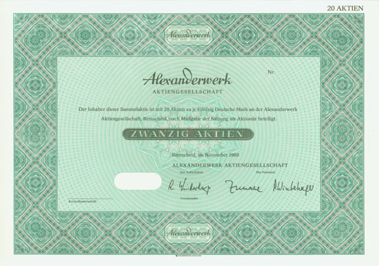Alexanderwerk AG