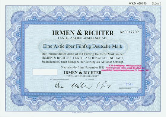 Irmen & Richter Textil AG
