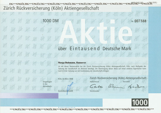Zürich Rückversicherung (Köln) AG 
