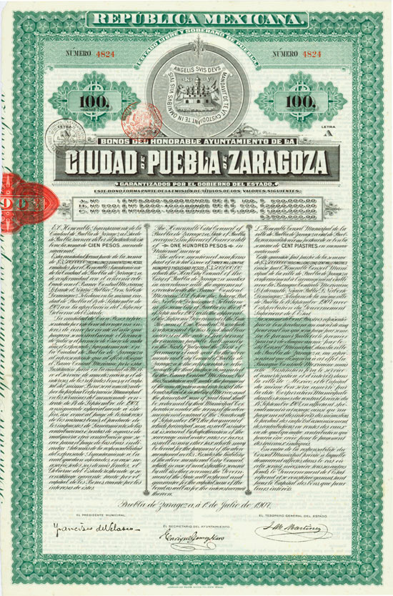 Republica Mexicana - Ciudad de Puebla de Zaragoza [3 Stück]
