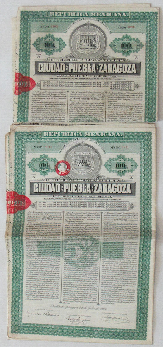 Republica Mexicana - Ciudad de Puebla de Zaragoza [6 Stück]