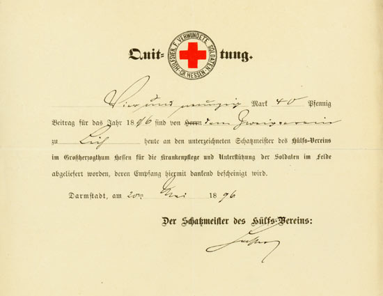 Hülfs-Verein im Großherzogthum Hessen für die Krankenpflege und Unterstützung der Soldaten im Felde