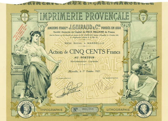 Imprimerie Provencale anciens etabl. J. Guiraud & Cie.