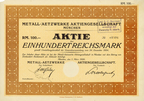 Metall-Aetzwerke AG [Multiauktion 2]