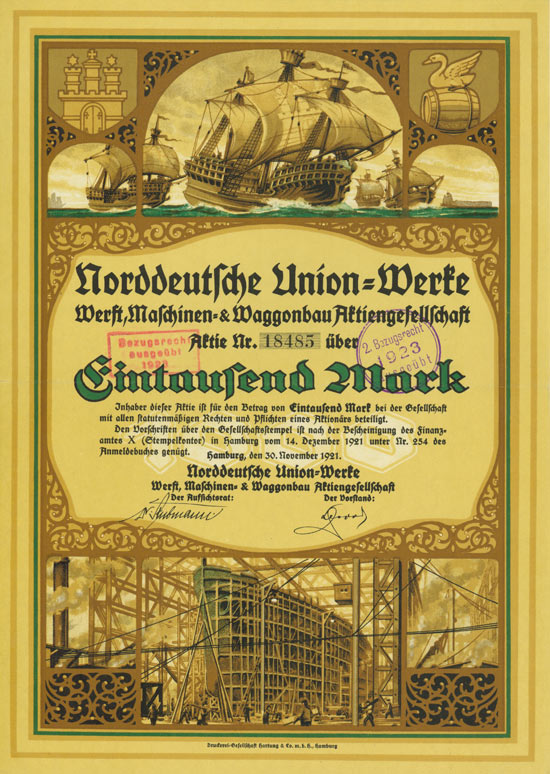 Norddeutsche Union-Werke Werft, Maschinen- & Waggonbau-AG