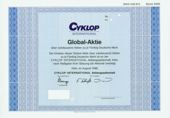 Cyklop International AG