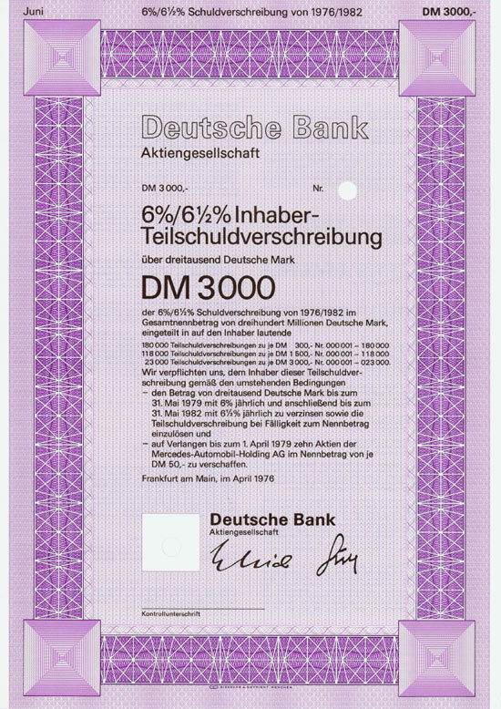 Deutsche Bank / Mercedes-Automobil-Holding AG