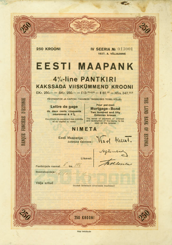 Eesti Maapank / Land Bank of Estonia