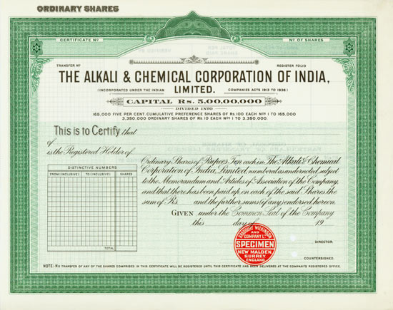 Alkali & Chemical Corporation of India Limited