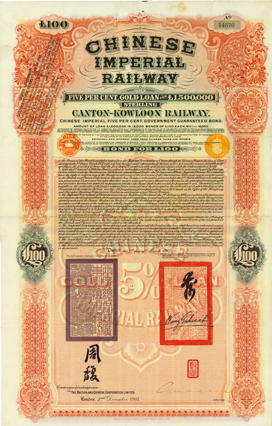Chinese Imperial Railway (Canton-Kowloon Railway, Kuhlmann 160)