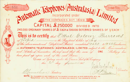 Automatic Telephones (Australasia) Limited
